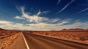 A deserted road in Nevada.