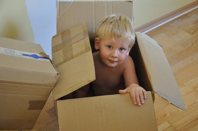 A boy in a box
