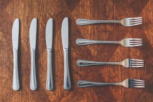 Four knives and four forks
