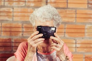 grandma taking a photo