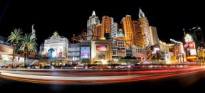 Busy Las Vegas at night