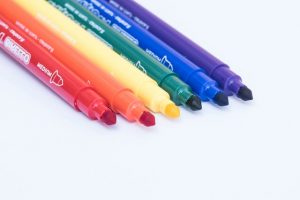 markers in various colors - packing glassware tips