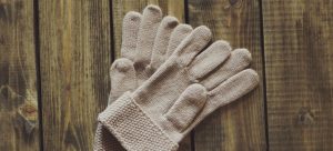 white winter gloves 