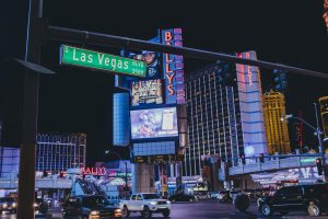 a sign that says Las Vegas