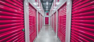 pink self-storage shut doors