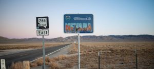 a nevada sign in the desert