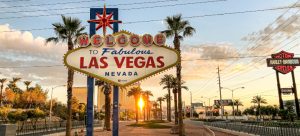 Las Vegas sign you will see when moving from Las Vegas to Pahrump