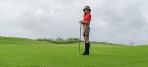 Girl playing golf while enjoying outdoor activities in Las Vegas
