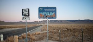 signs on the road in Nevada